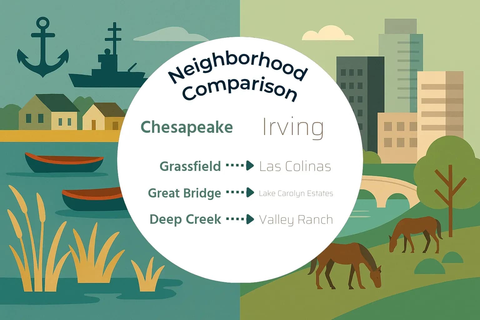 Chesapeake vs Irving Neighborhood Comparison