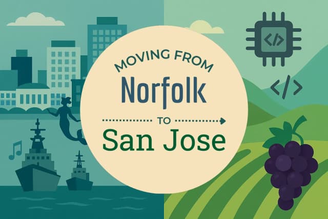 Moving from Norfolk to San Jose