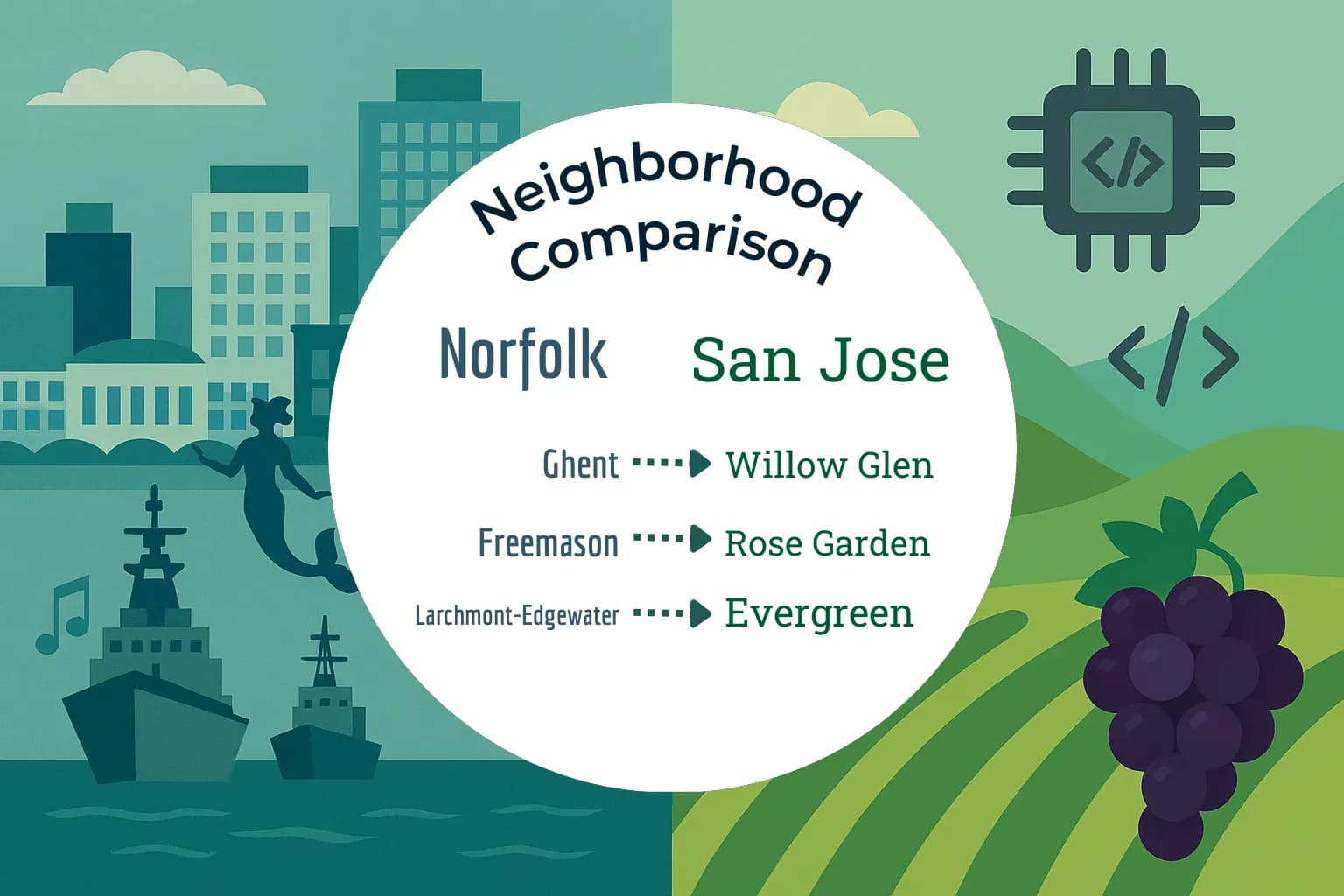 Norfolk vs San Jose Neighborhood Comparison