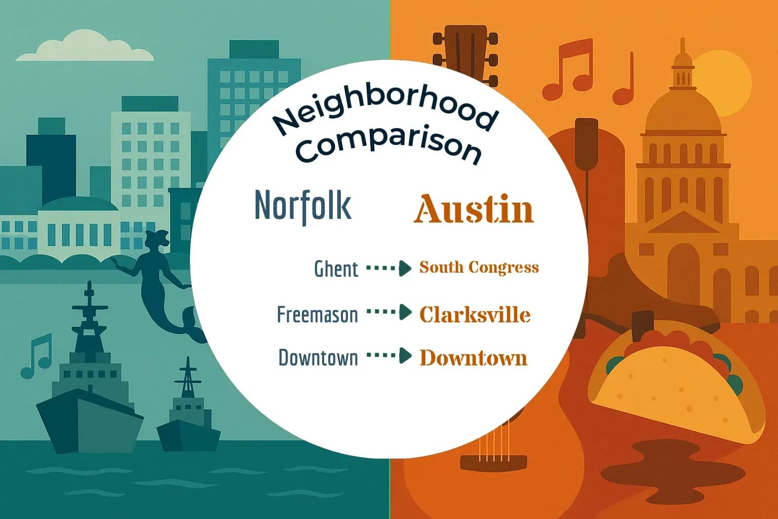 Norfolk vs Austin Neighborhood Comparison