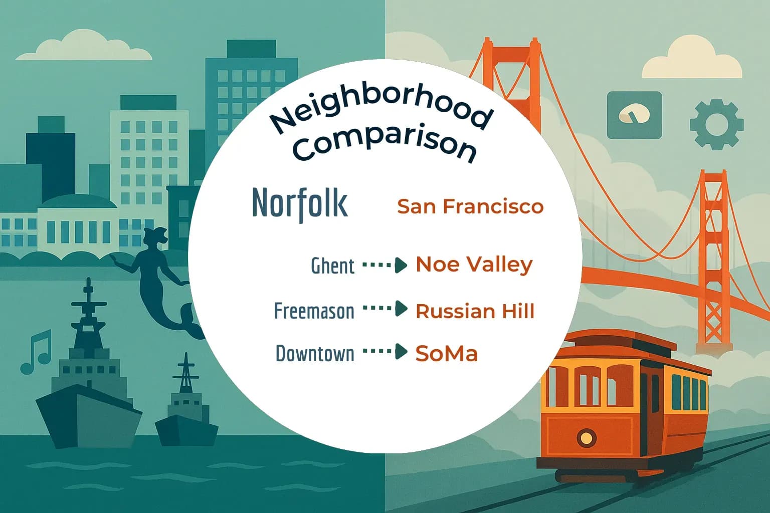 Norfolk vs San Francisco Neighborhood Comparison