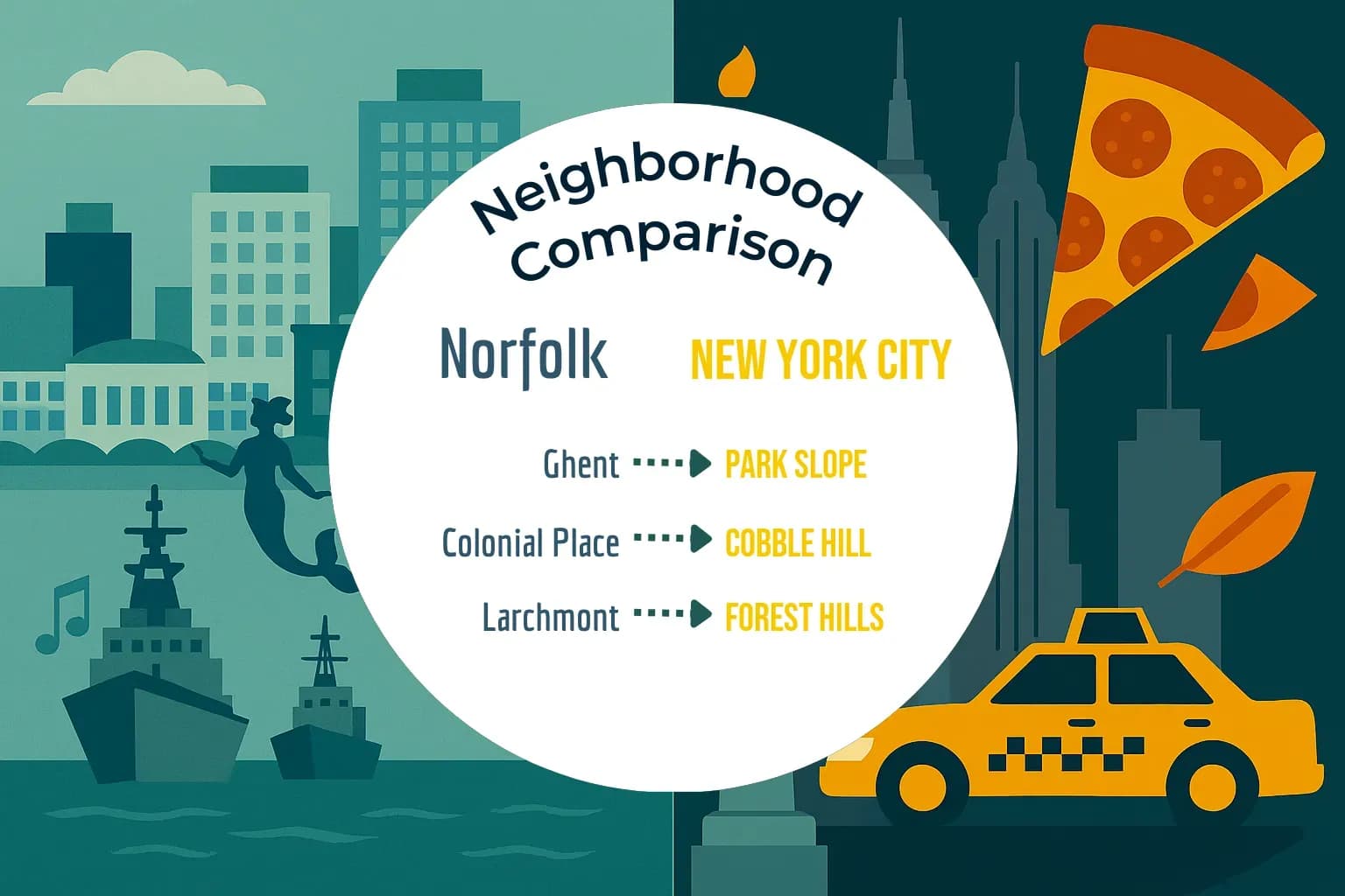 Norfolk vs New York City Neighborhood Comparison