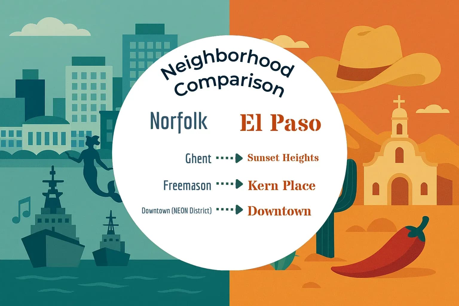 Norfolk vs El Paso Neighborhood Comparison
