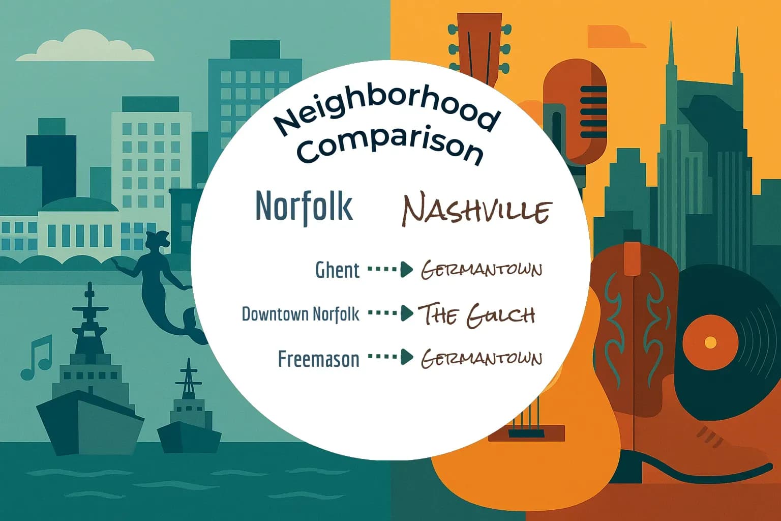Norfolk vs Nashville Neighborhood Comparison
