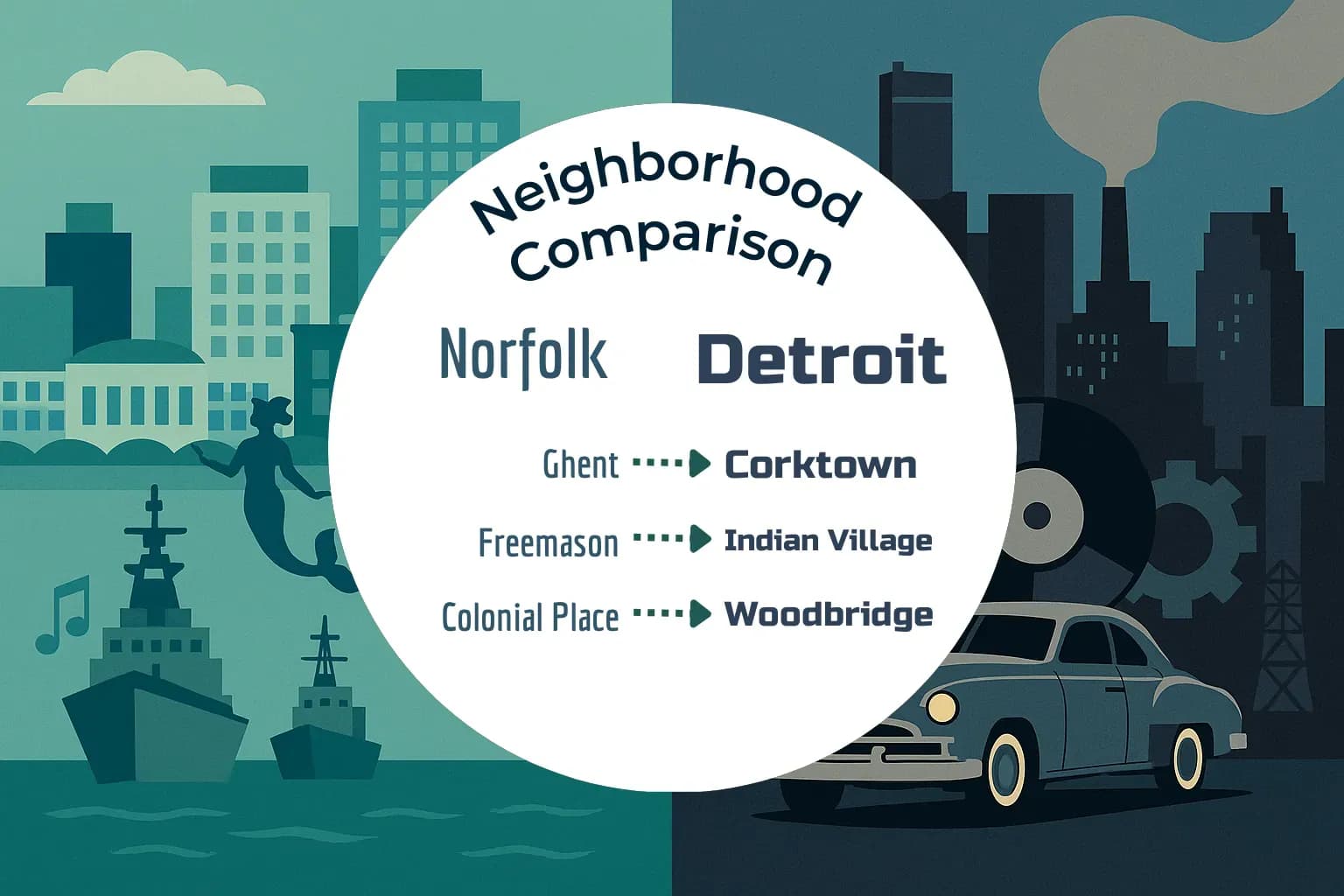 Norfolk vs Detroit Neighborhood Comparison