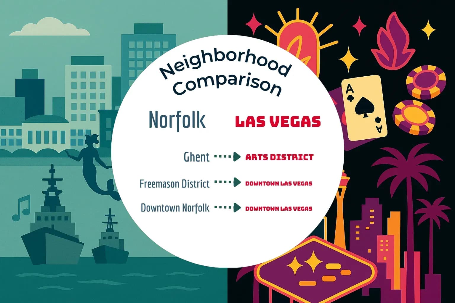 Norfolk vs Las Vegas Neighborhood Comparison