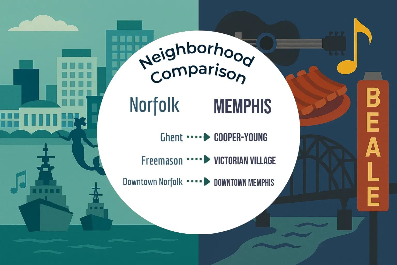 Norfolk vs Memphis Neighborhood Comparison