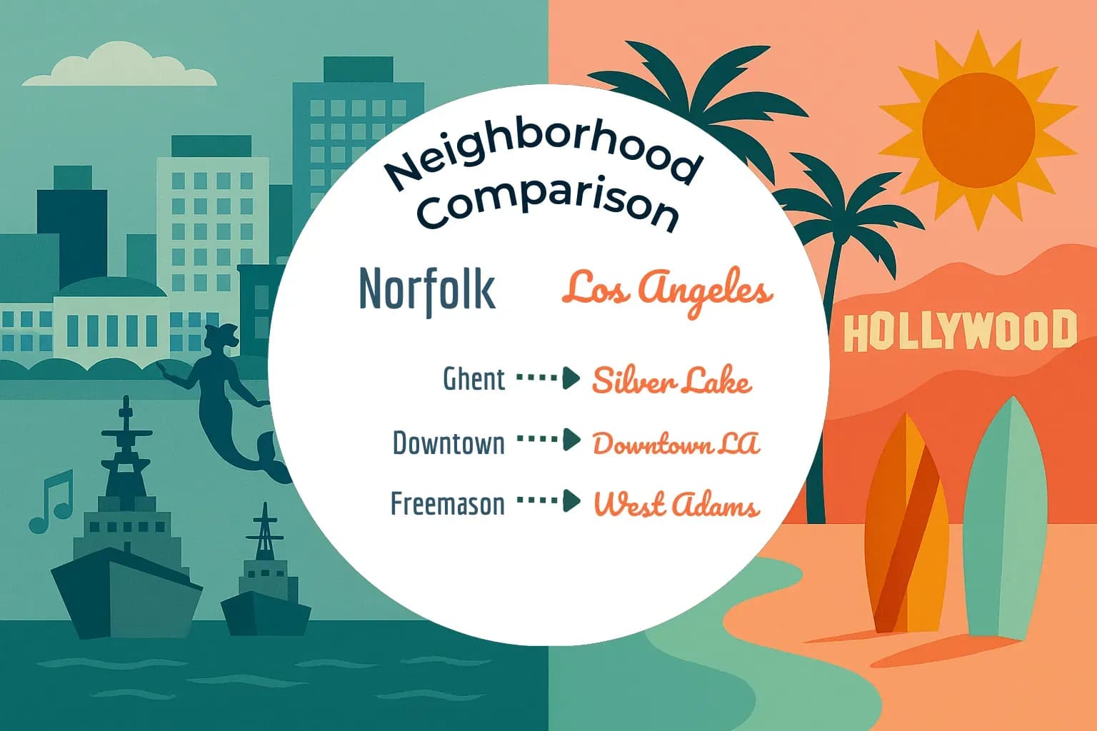 Norfolk vs Los Angeles Neighborhood Comparison