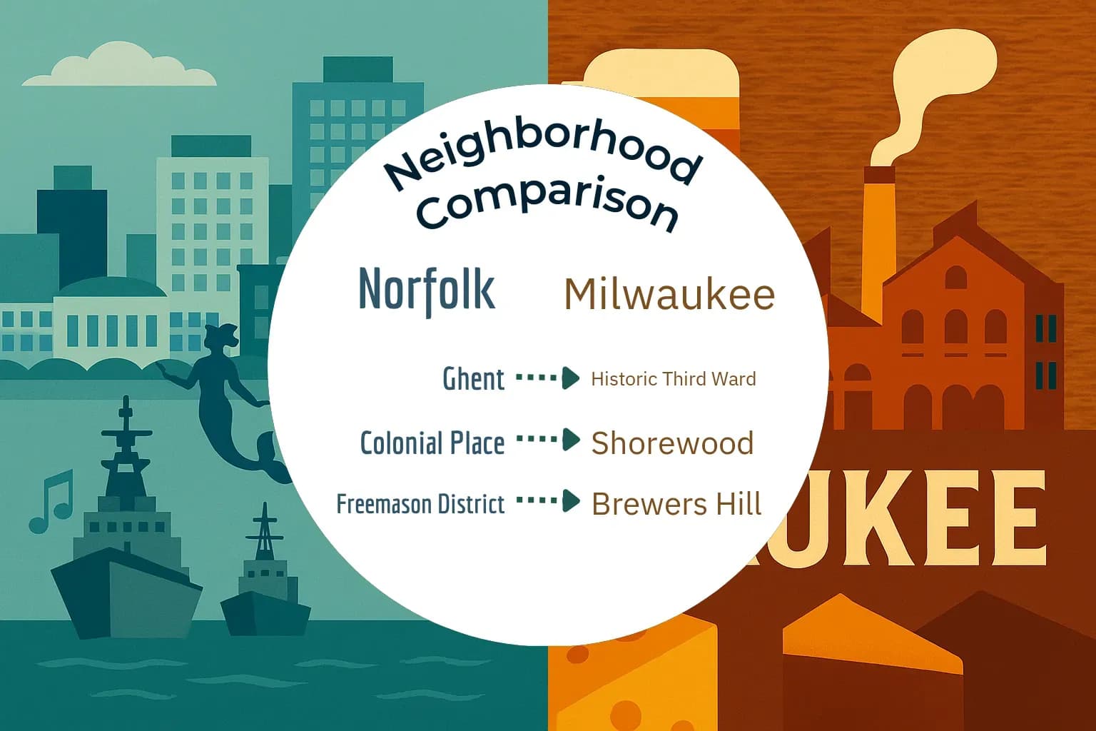 Norfolk vs Milwaukee Neighborhood Comparison