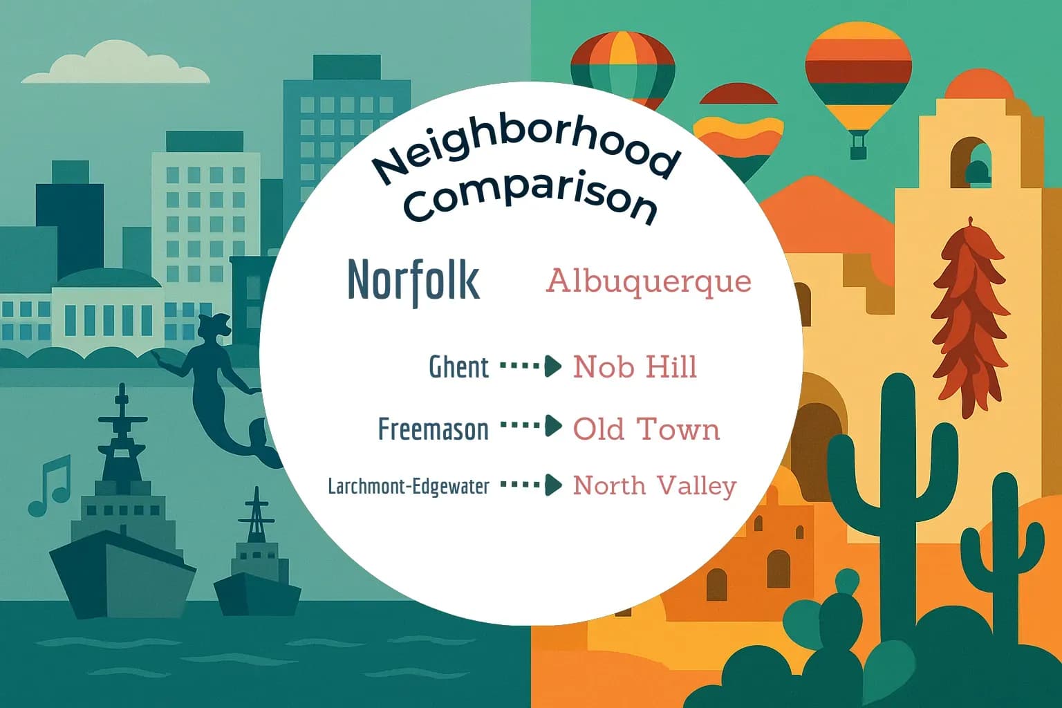 Norfolk vs Albuquerque Neighborhood Comparison