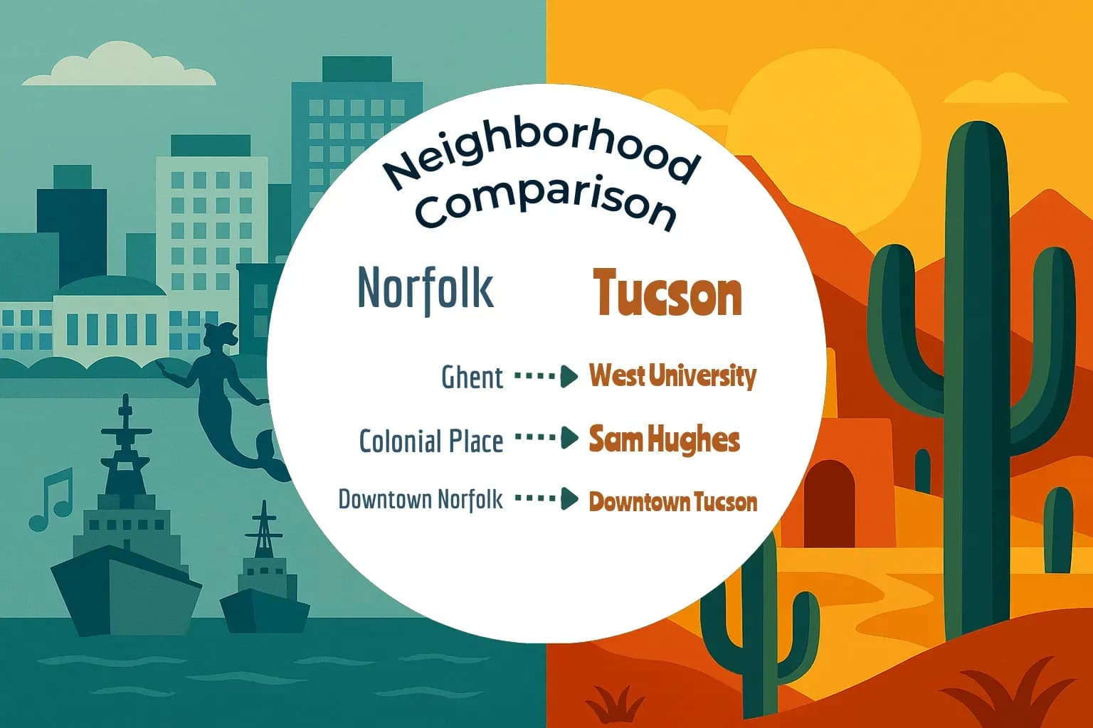 Norfolk vs Tucson Neighborhood Comparison