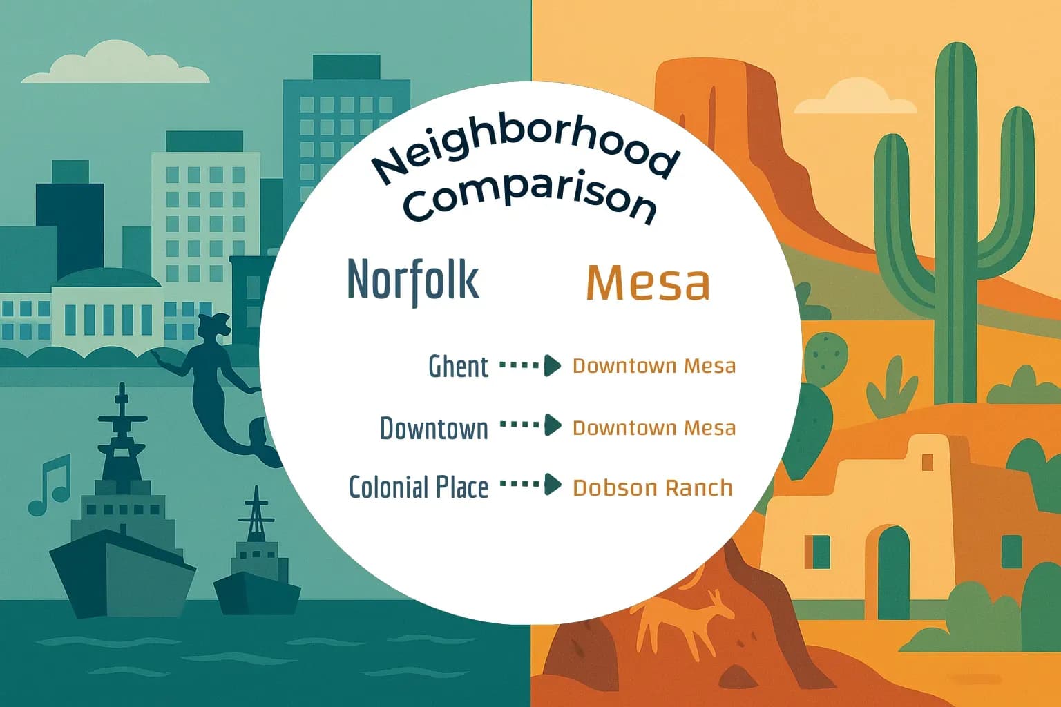 Norfolk vs Mesa Neighborhood Comparison