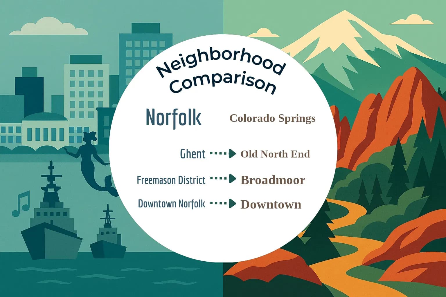 Norfolk vs Colorado Springs Neighborhood Comparison
