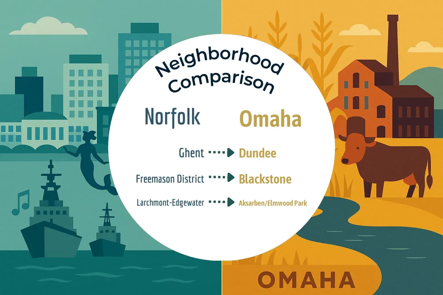 Norfolk vs Omaha Neighborhood Comparison