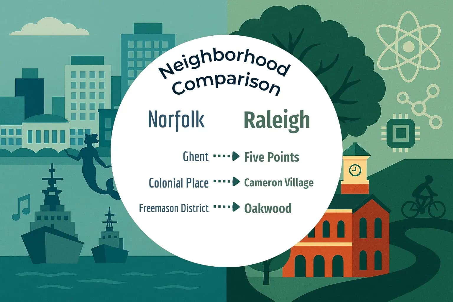 Norfolk vs Raleigh Neighborhood Comparison