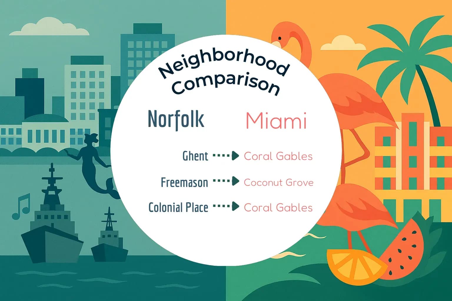 Norfolk vs Miami Neighborhood Comparison
