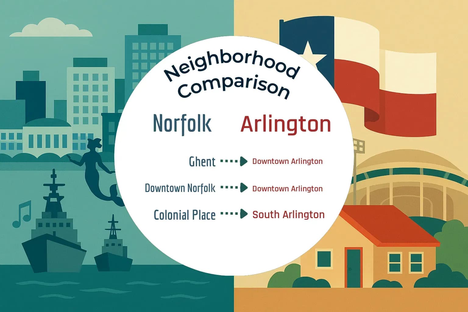 Norfolk vs Arlington Neighborhood Comparison