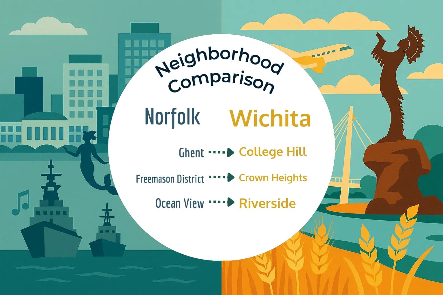 Norfolk vs Wichita Neighborhood Comparison