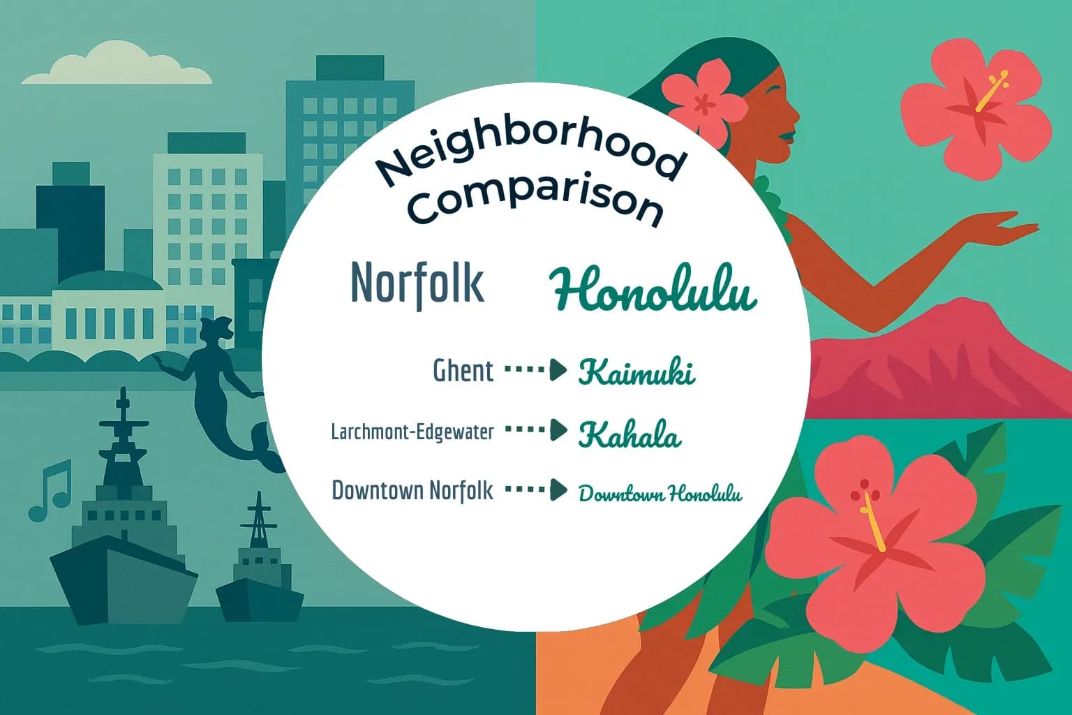 Norfolk vs Honolulu Neighborhood Comparison