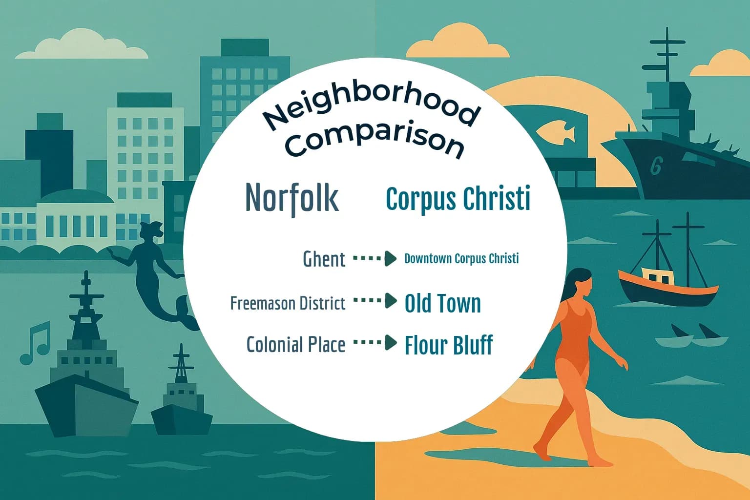 Norfolk vs Corpus Christi Neighborhood Comparison