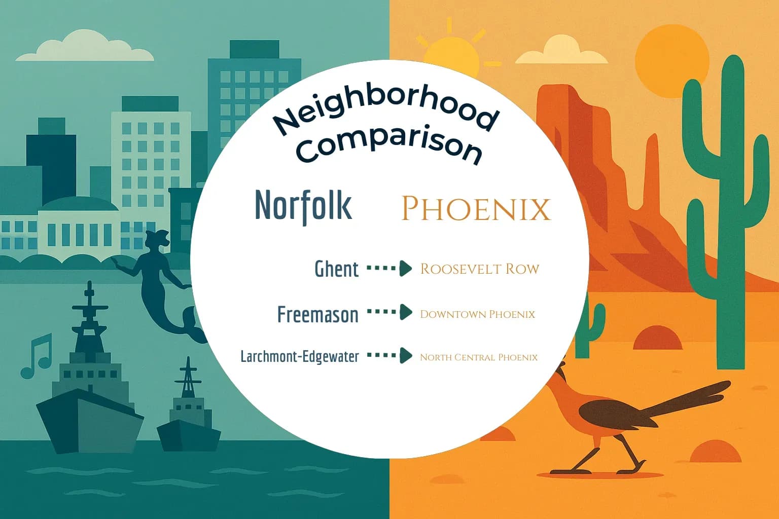Norfolk vs Phoenix Neighborhood Comparison