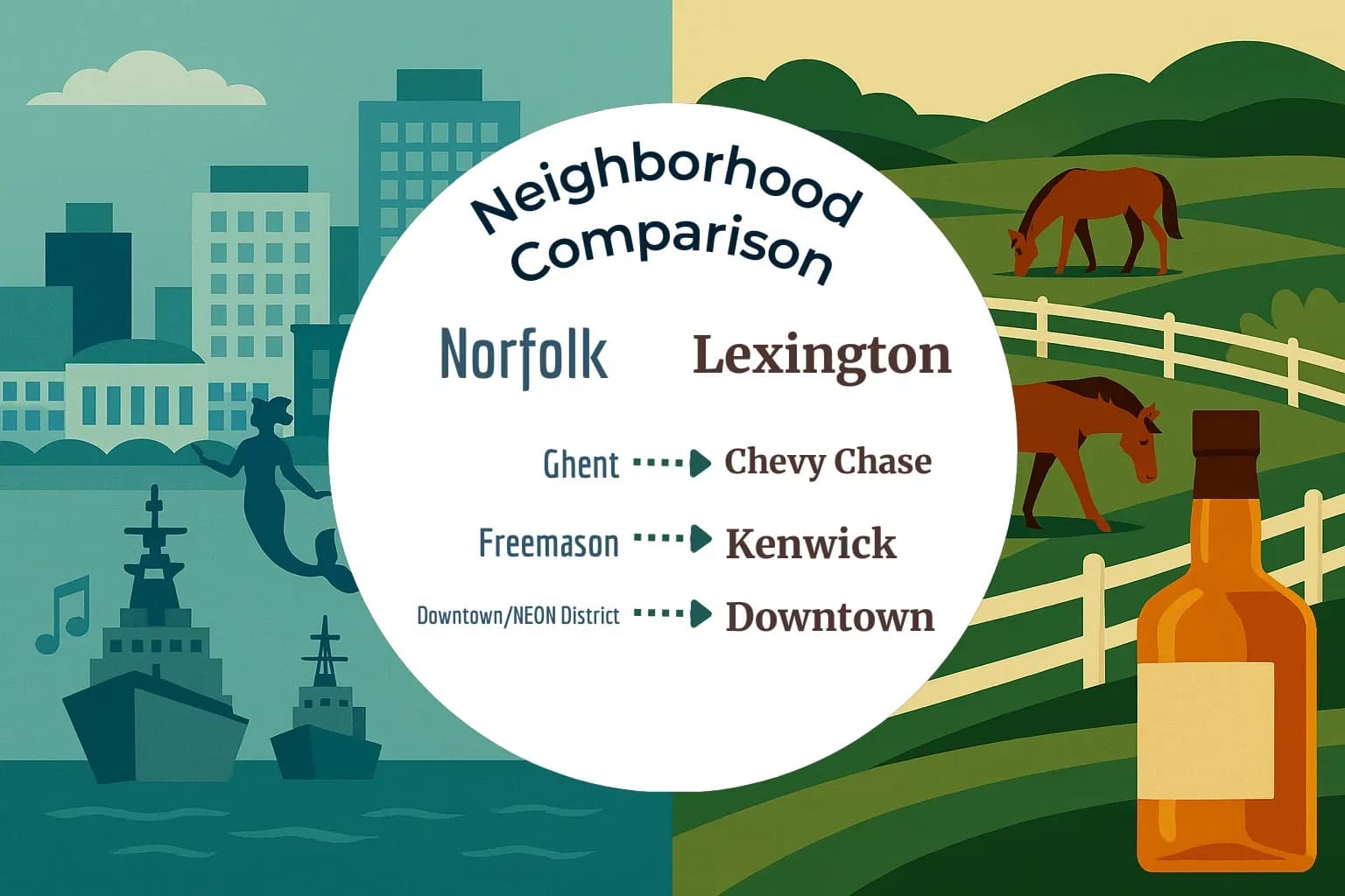 Norfolk vs Lexington Neighborhood Comparison