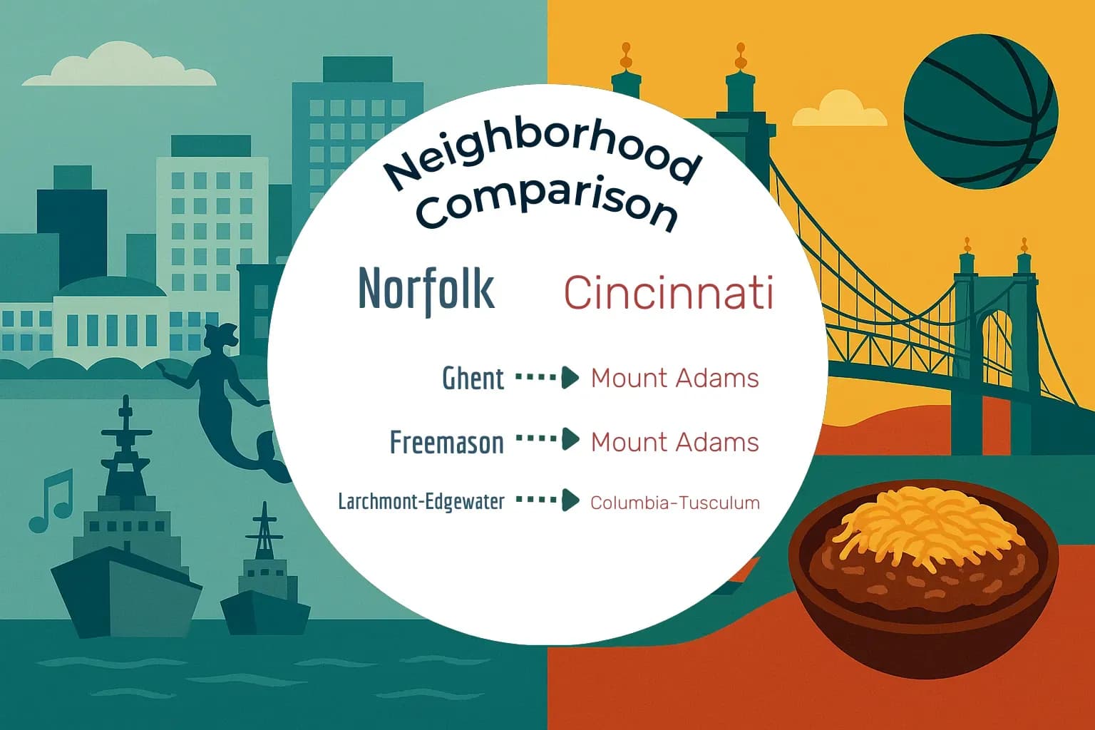 Norfolk vs Cincinnati Neighborhood Comparison