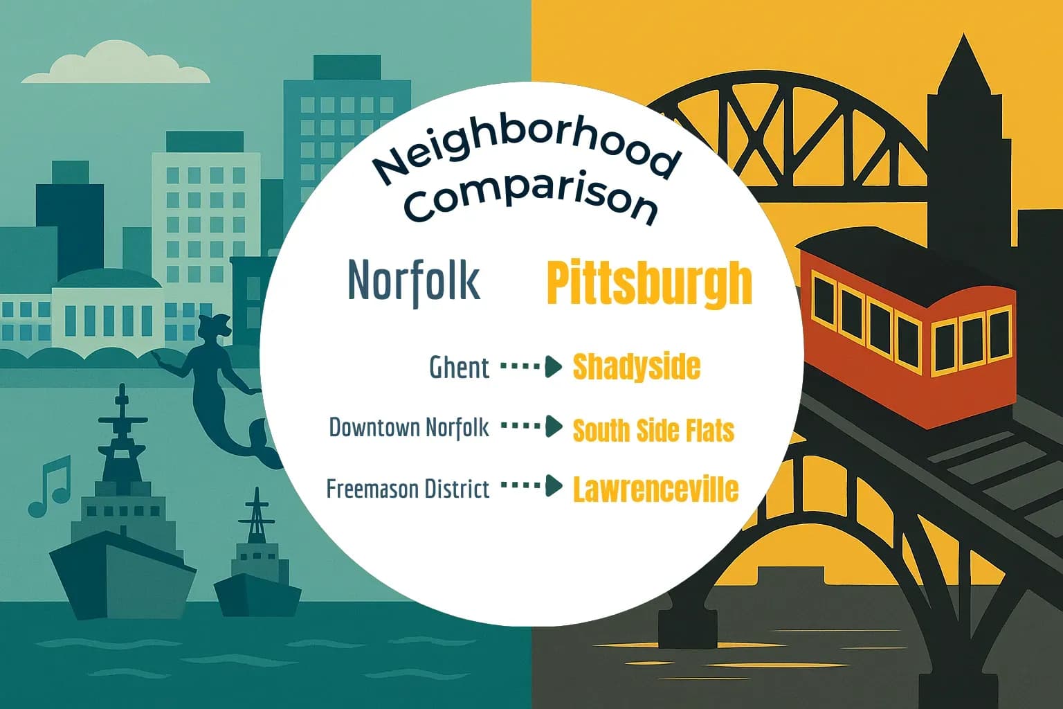 Norfolk vs Pittsburgh Neighborhood Comparison