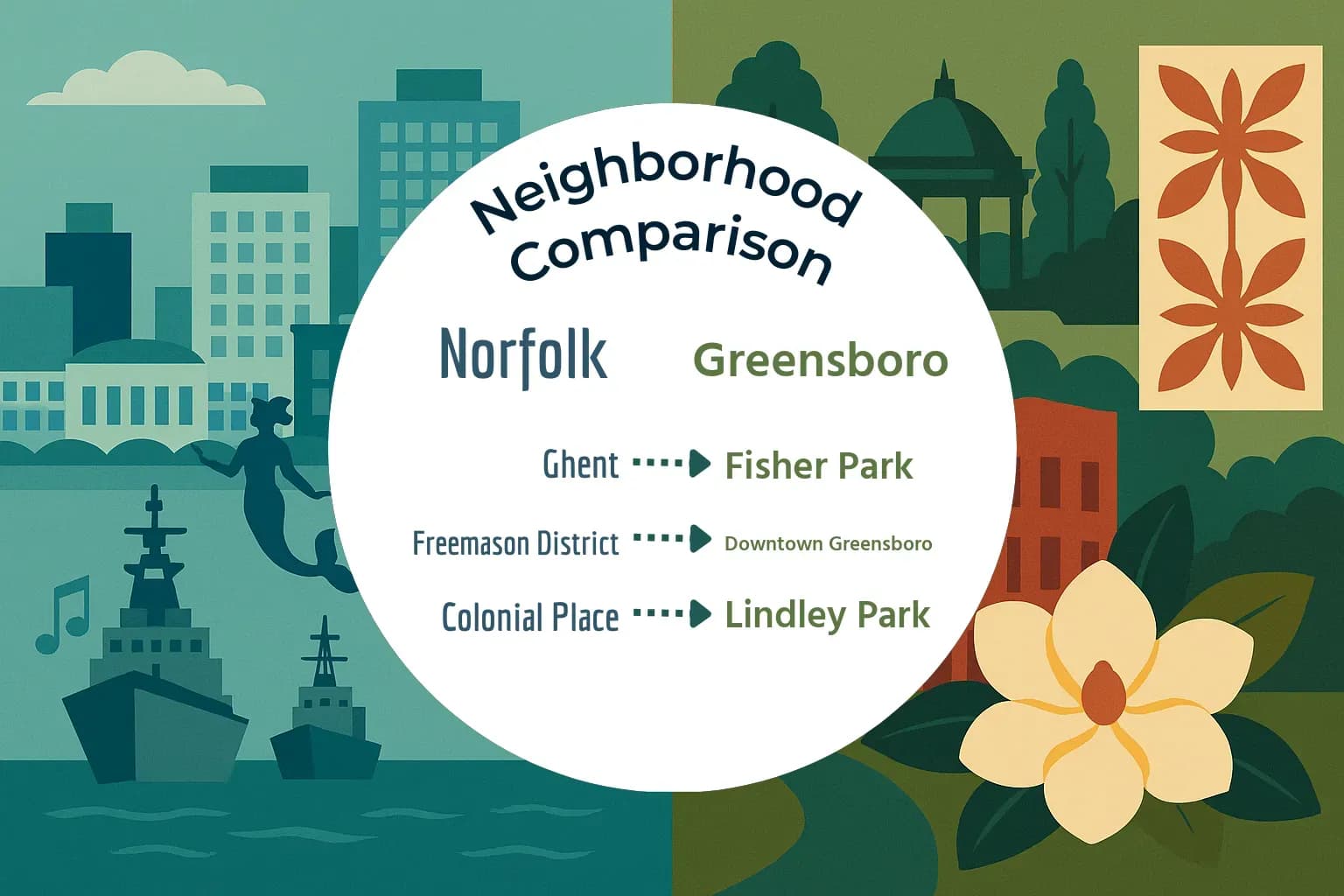 Norfolk vs Greensboro Neighborhood Comparison
