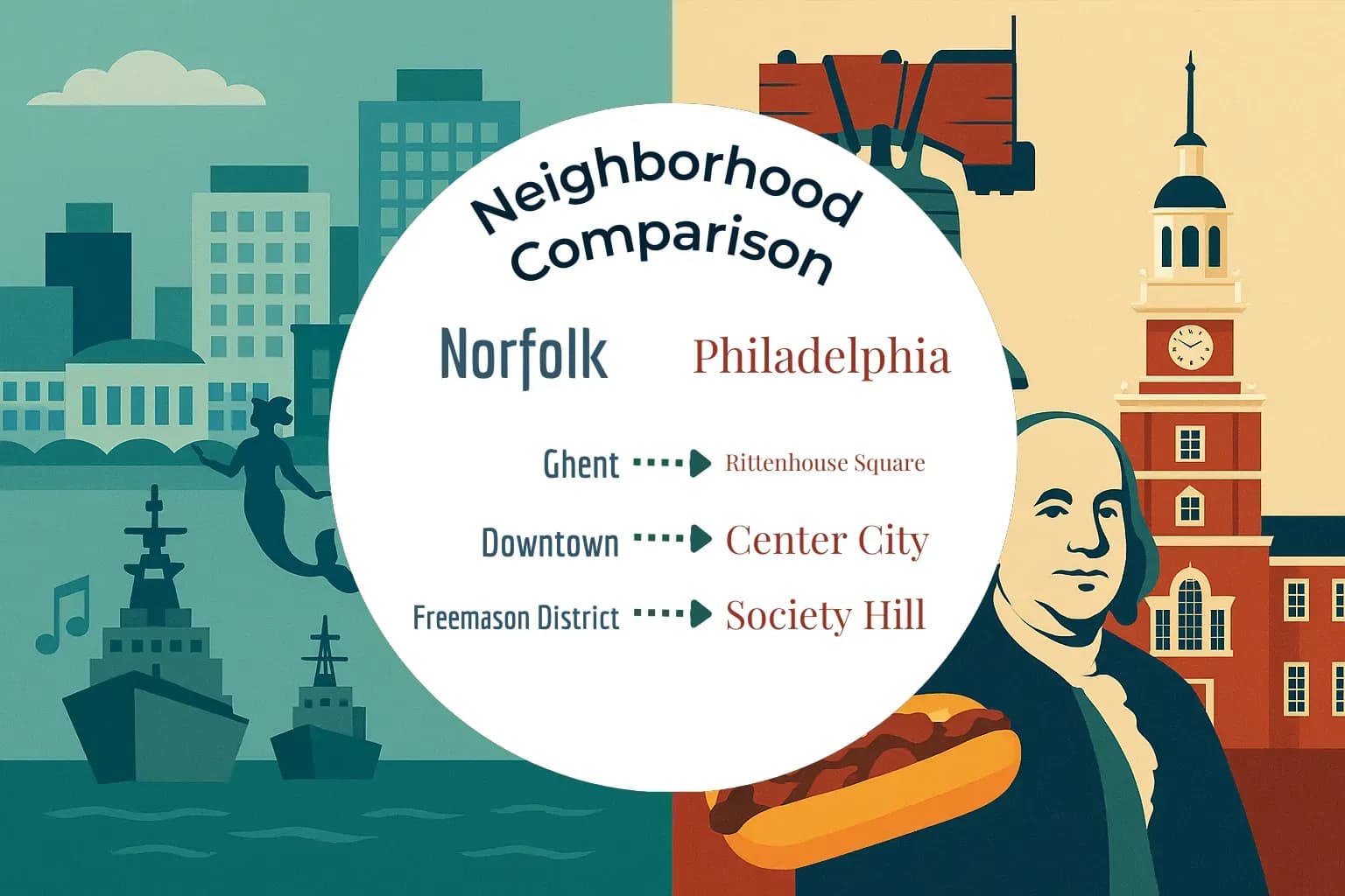 Norfolk vs Philadelphia Neighborhood Comparison