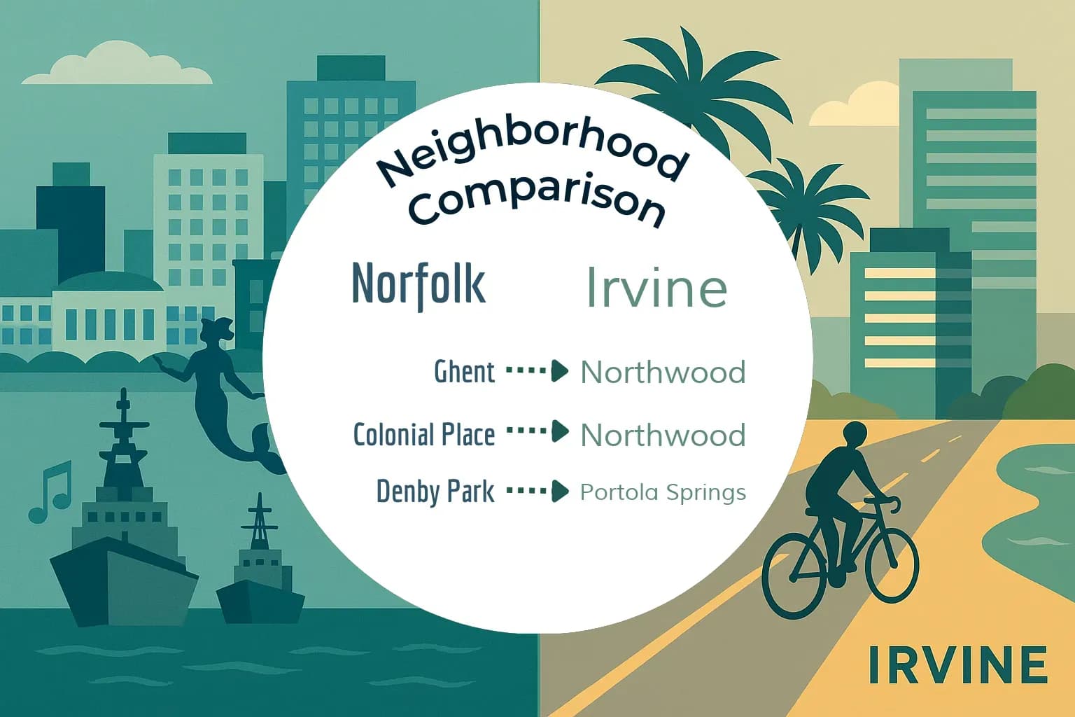 Norfolk vs Irvine Neighborhood Comparison