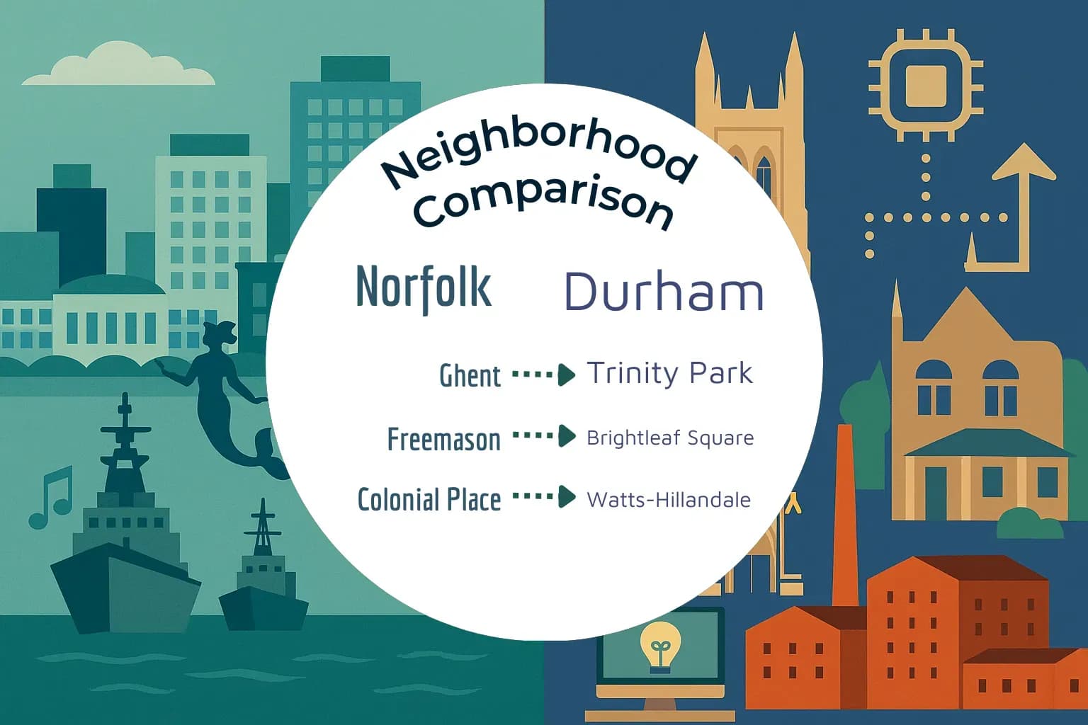Norfolk vs Durham Neighborhood Comparison