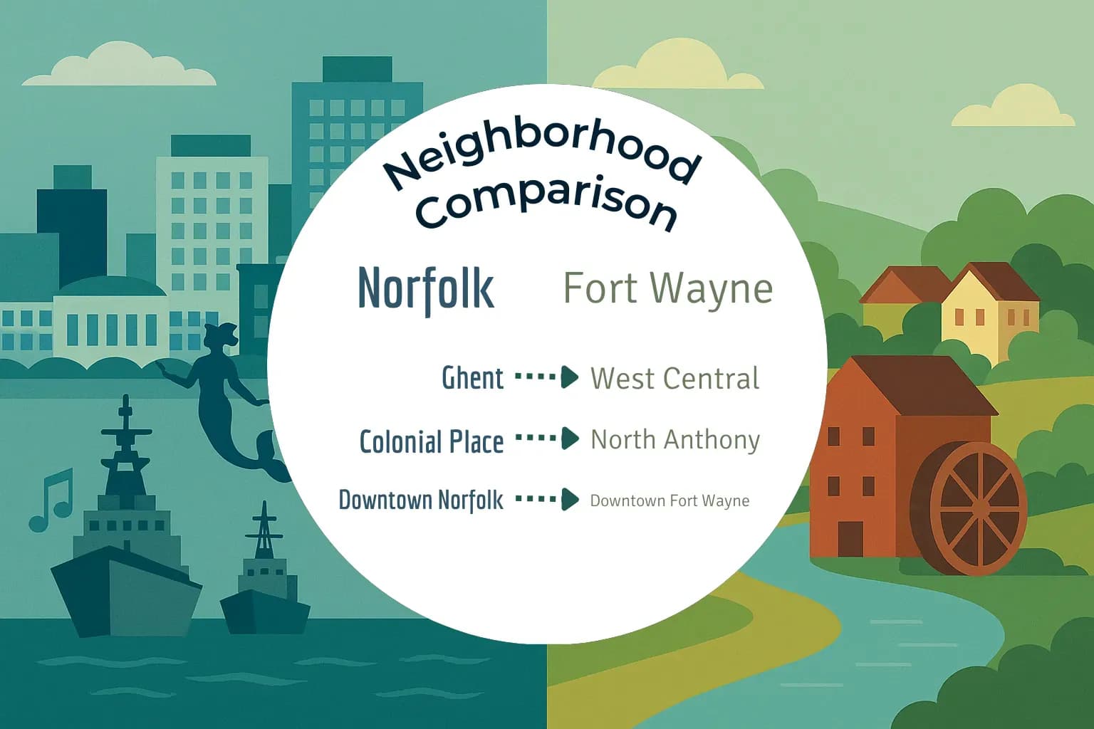 Norfolk vs Fort Wayne Neighborhood Comparison