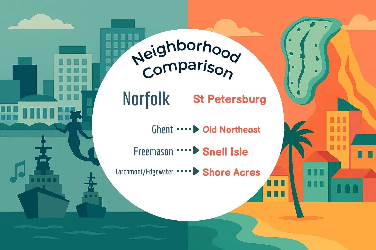 Norfolk vs St. Petersburg Neighborhood Comparison