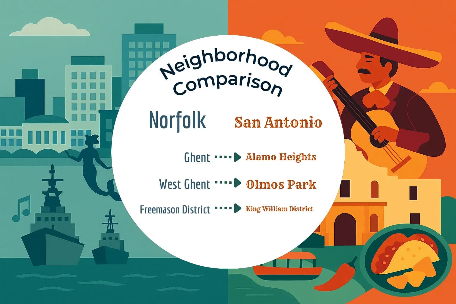 Norfolk vs San Antonio Neighborhood Comparison