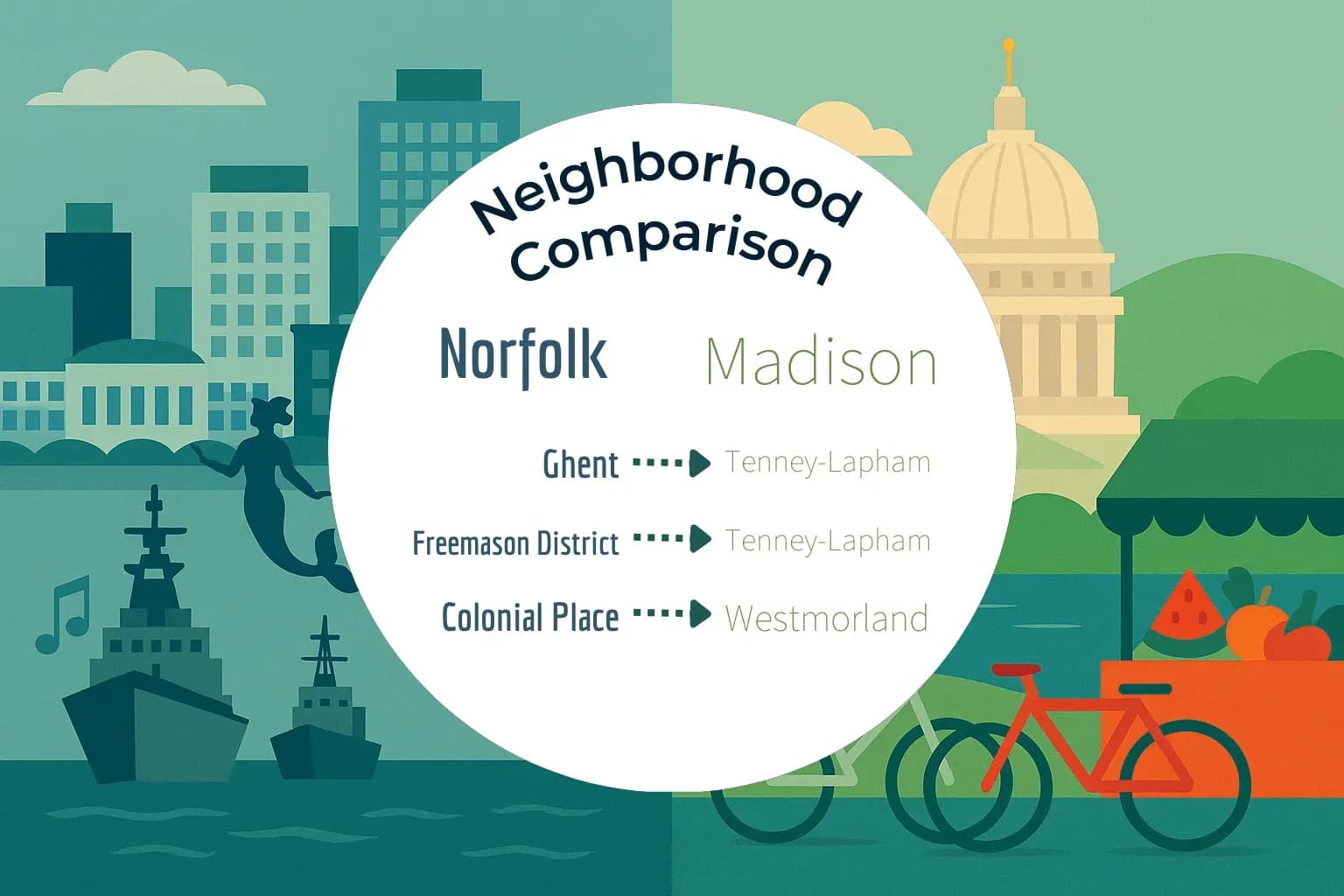 Norfolk vs Madison Neighborhood Comparison