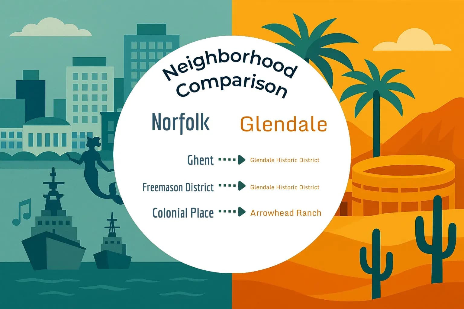 Norfolk vs Glendale Neighborhood Comparison