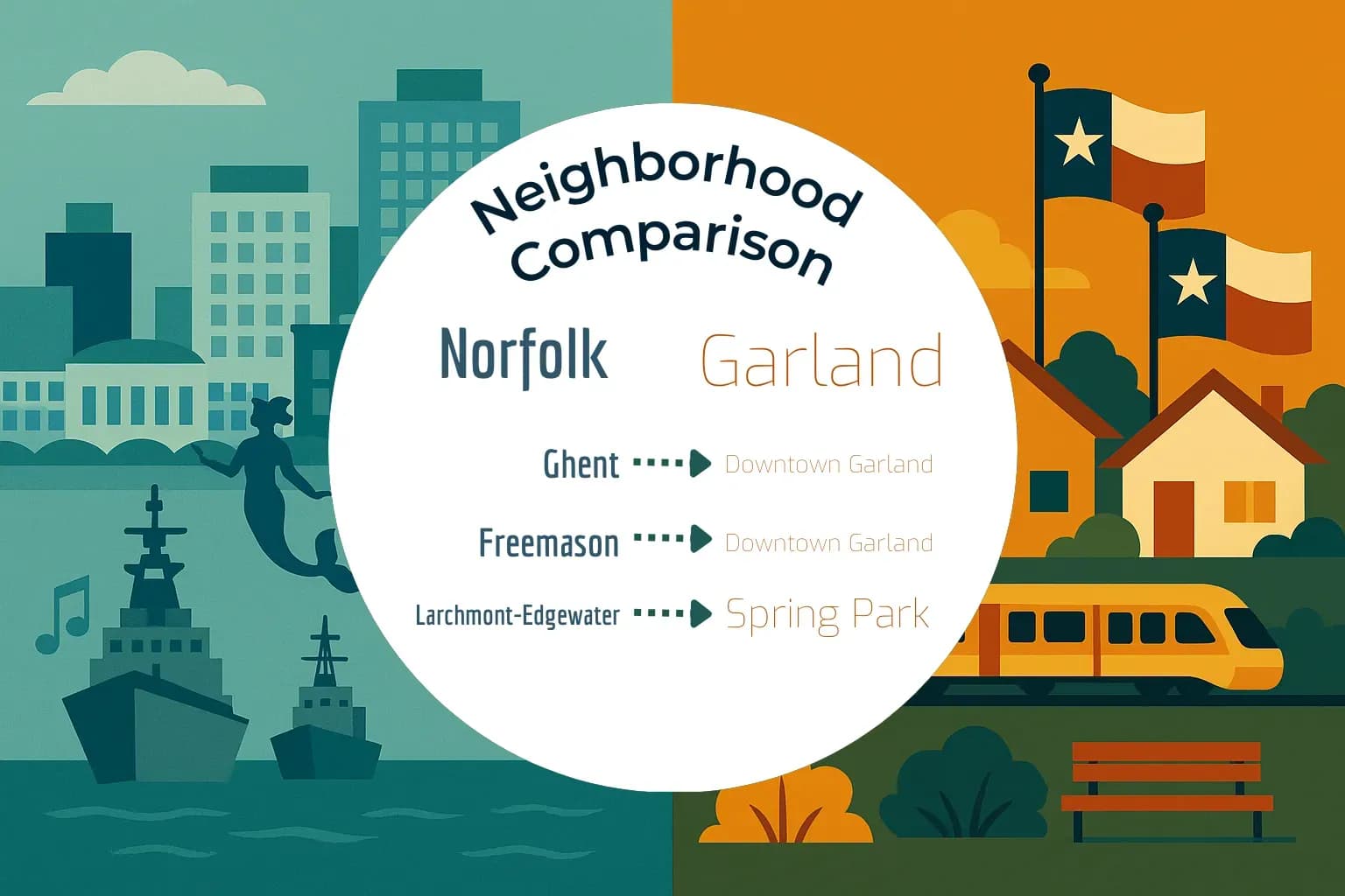 Norfolk vs Garland Neighborhood Comparison