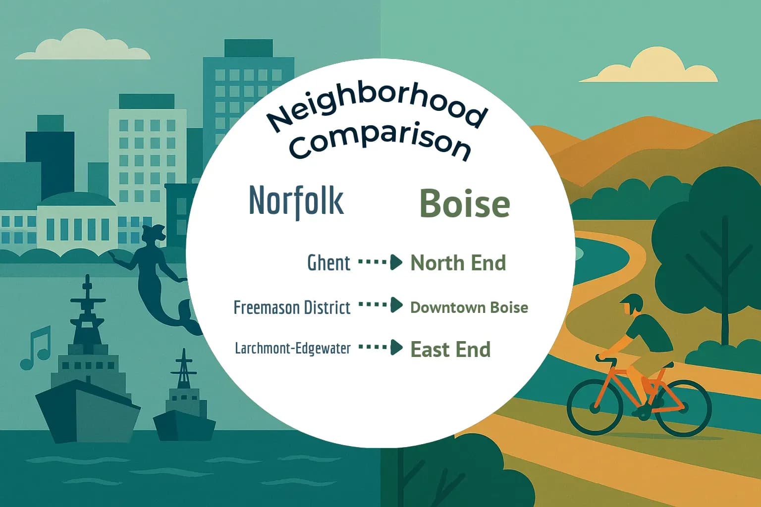 Norfolk vs Boise Neighborhood Comparison
