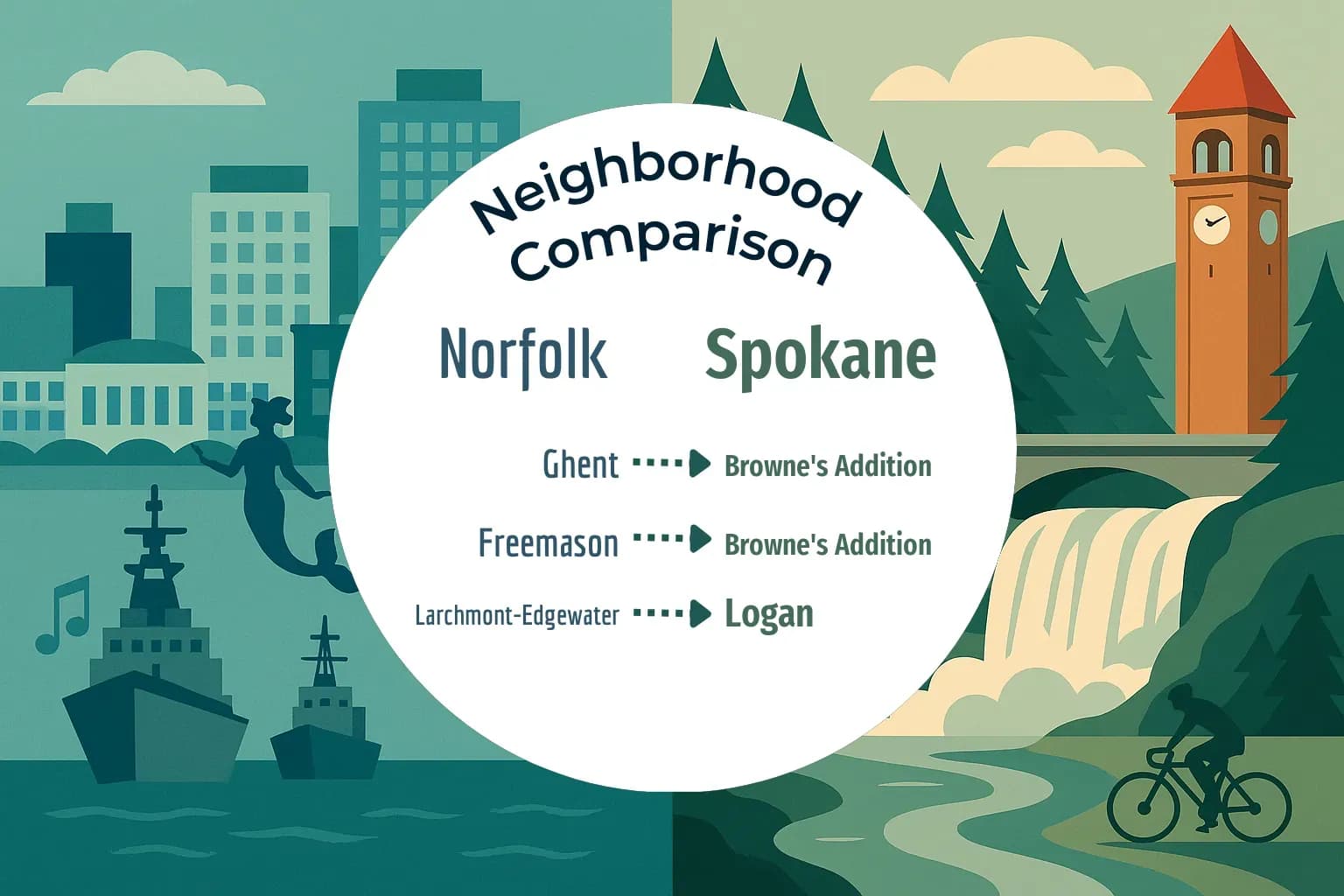 Norfolk vs Spokane Neighborhood Comparison