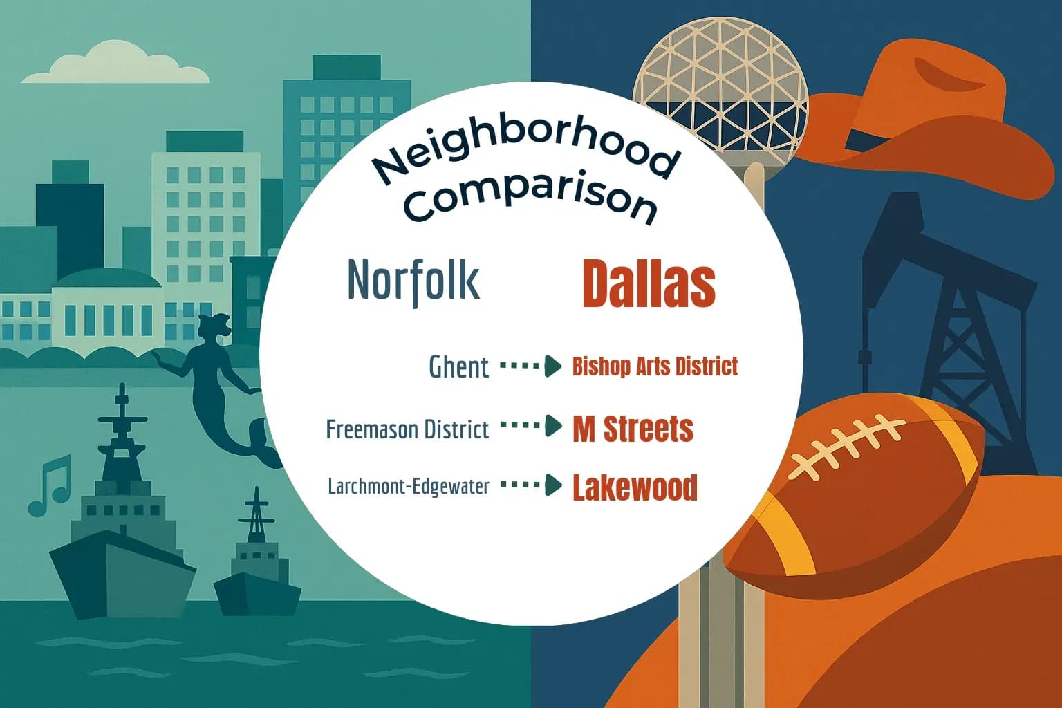Norfolk vs Dallas Neighborhood Comparison