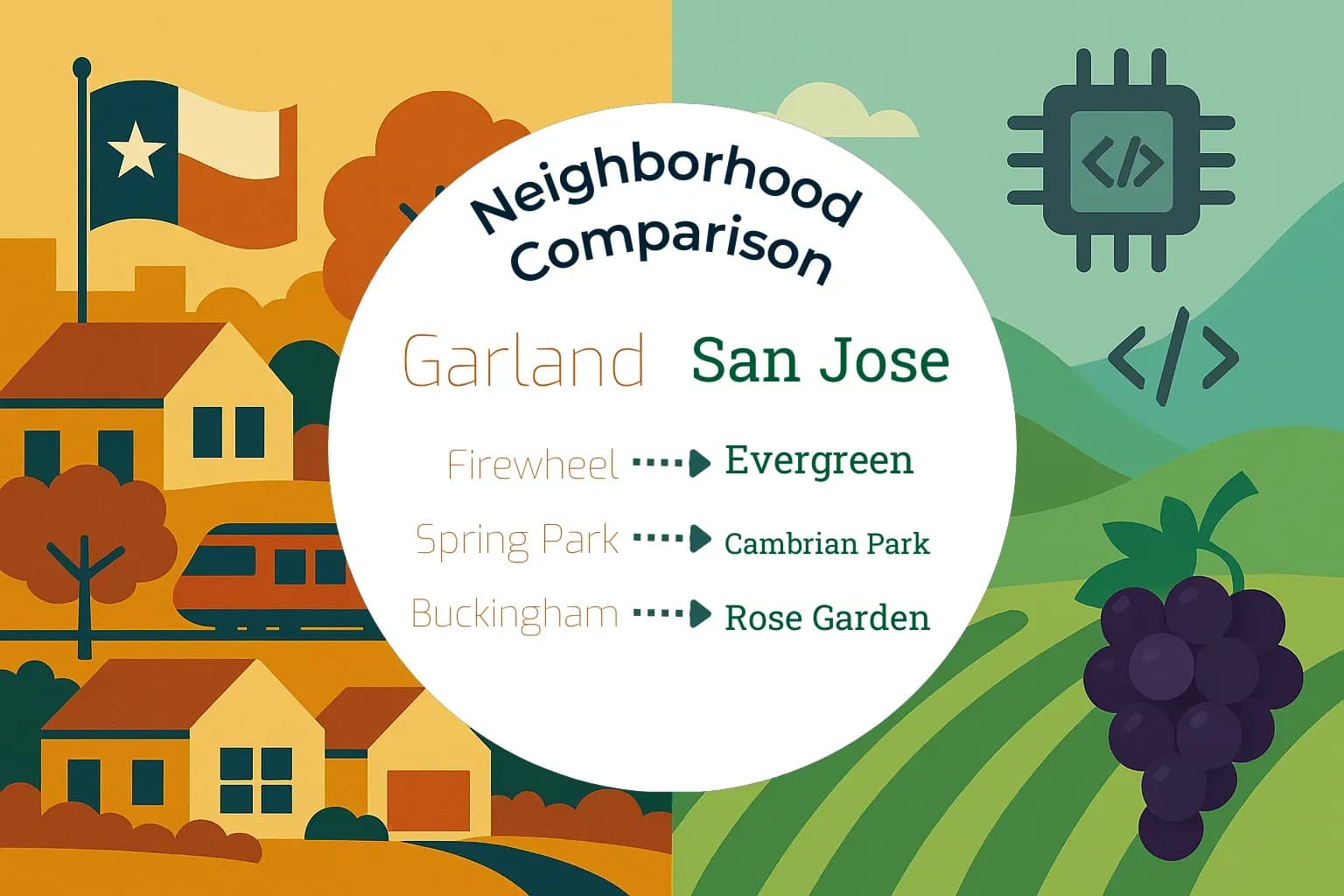 Garland vs San Jose Neighborhood Comparison
