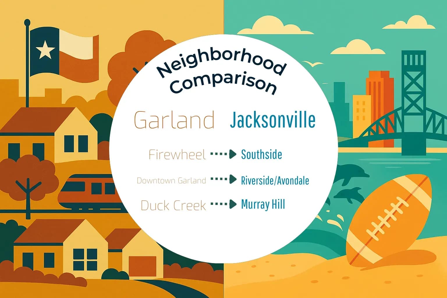 Garland vs Jacksonville Neighborhood Comparison