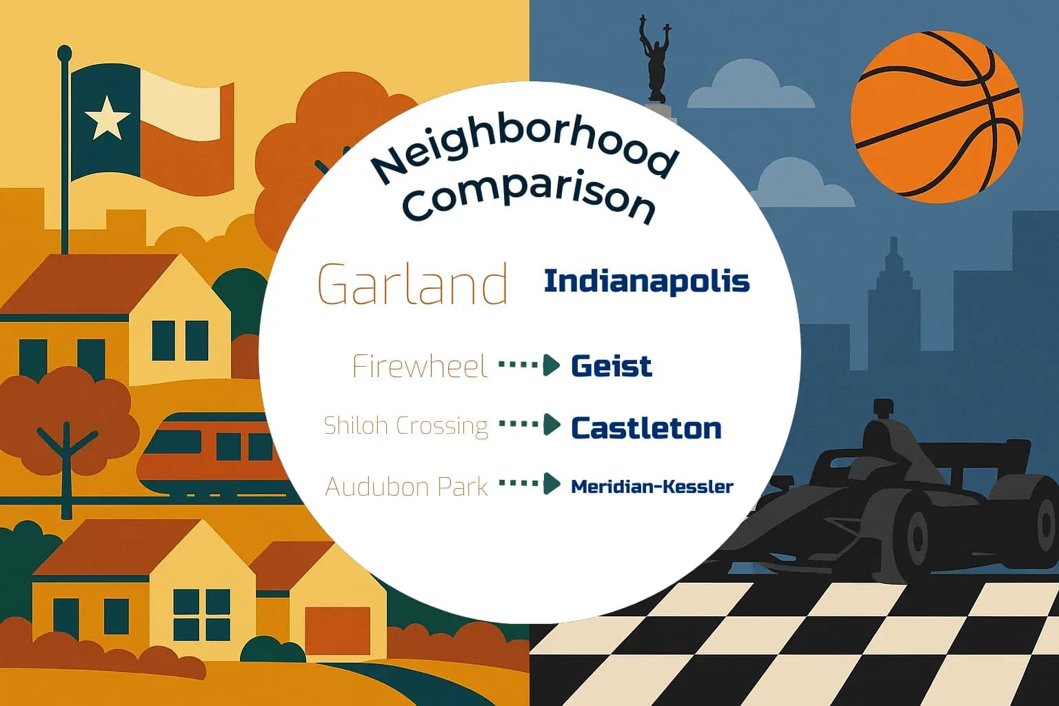 Garland vs Indianapolis Neighborhood Comparison