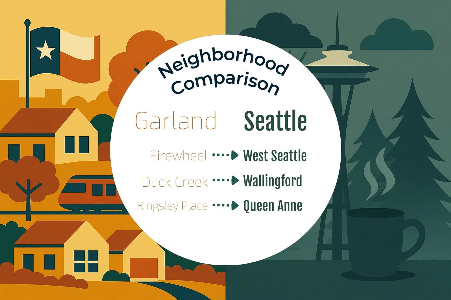 Garland vs Seattle Neighborhood Comparison