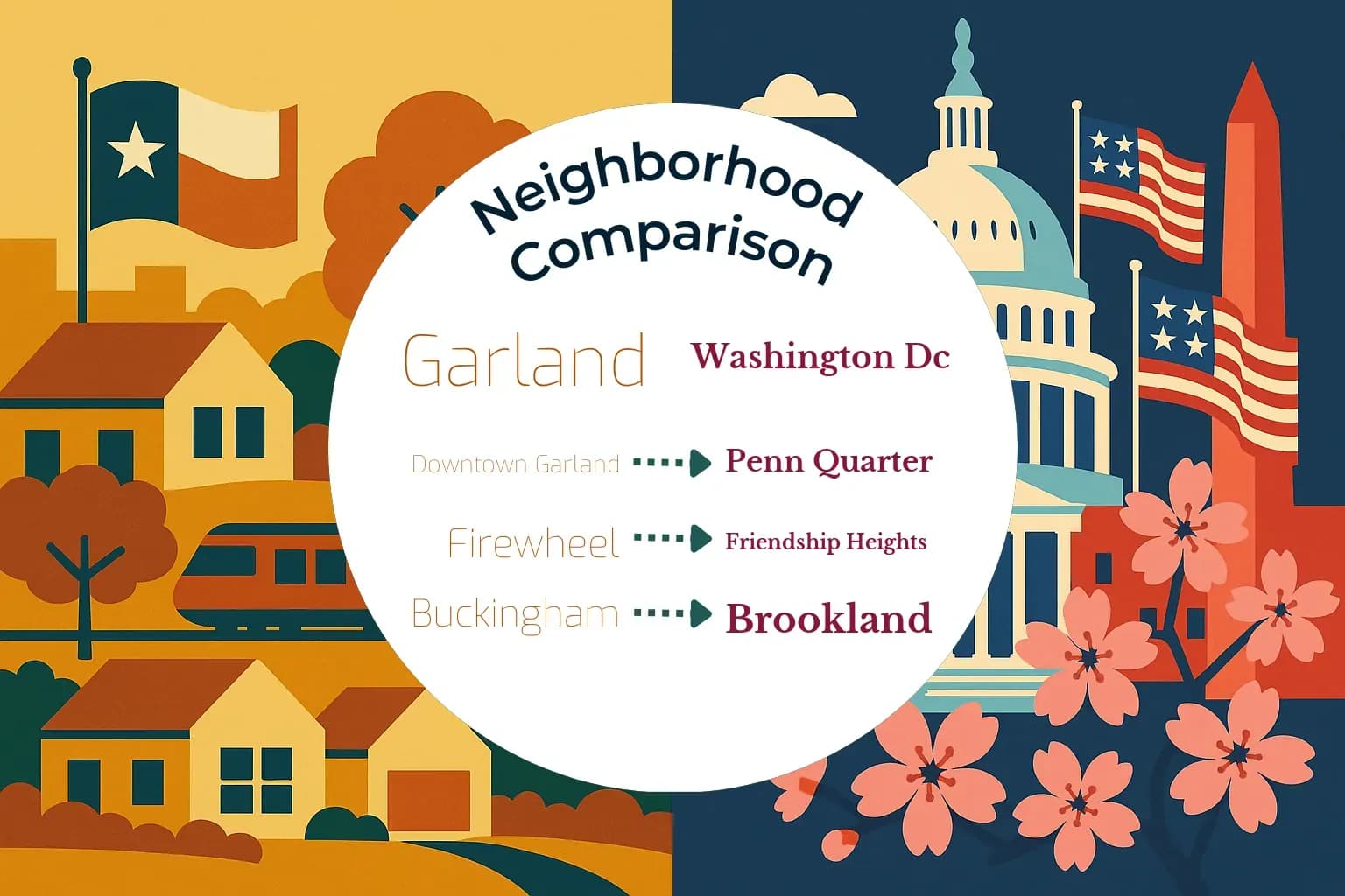 Garland vs Washington DC Neighborhood Comparison