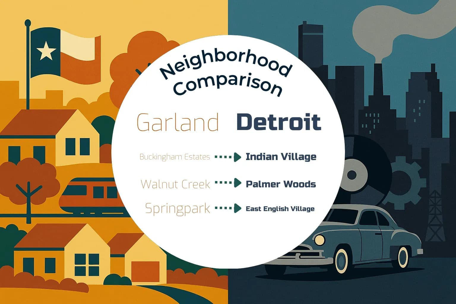 Garland vs Detroit Neighborhood Comparison