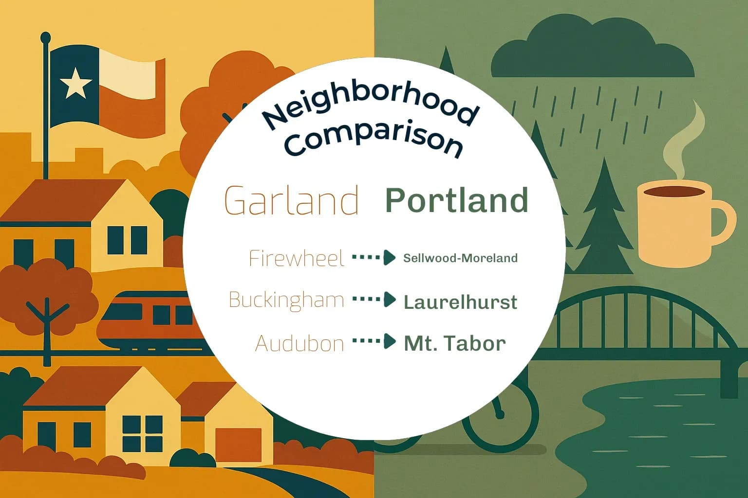 Garland vs Portland Neighborhood Comparison