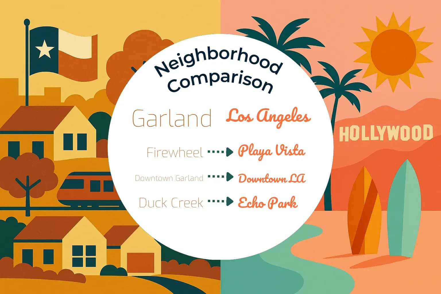 Garland vs Los Angeles Neighborhood Comparison