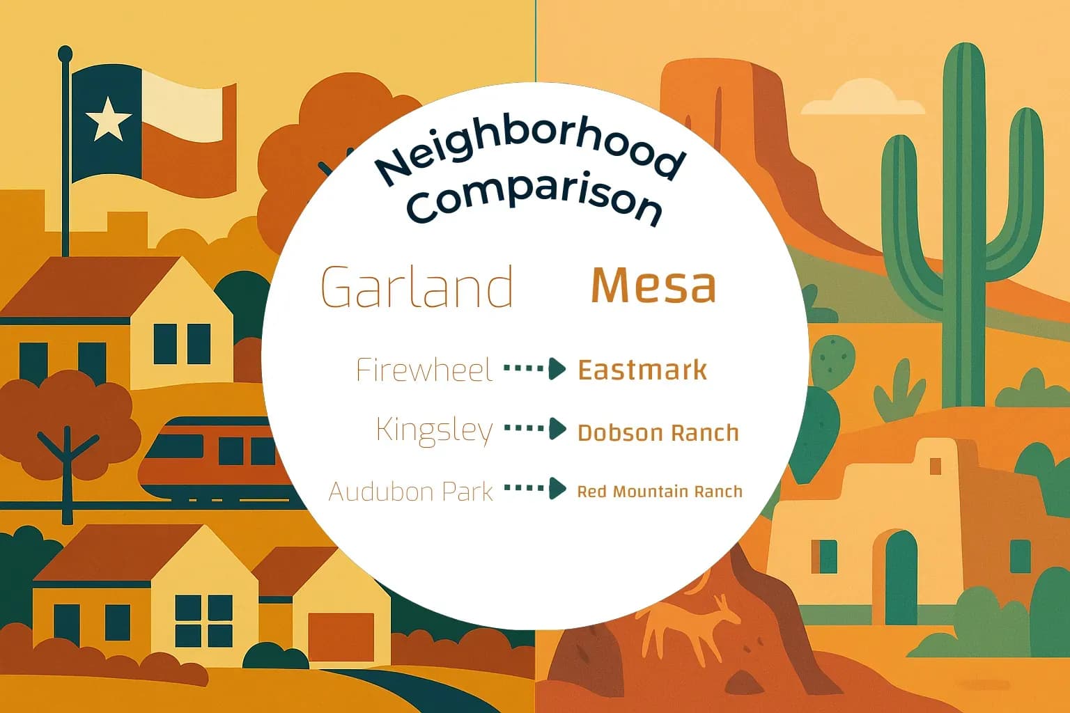 Garland vs Mesa Neighborhood Comparison